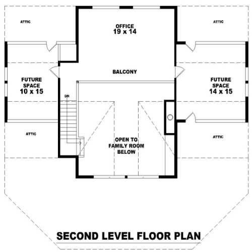 2nd Level image of Hillside Escape House Plan 2nd Level image of Hillside Escape House Plan